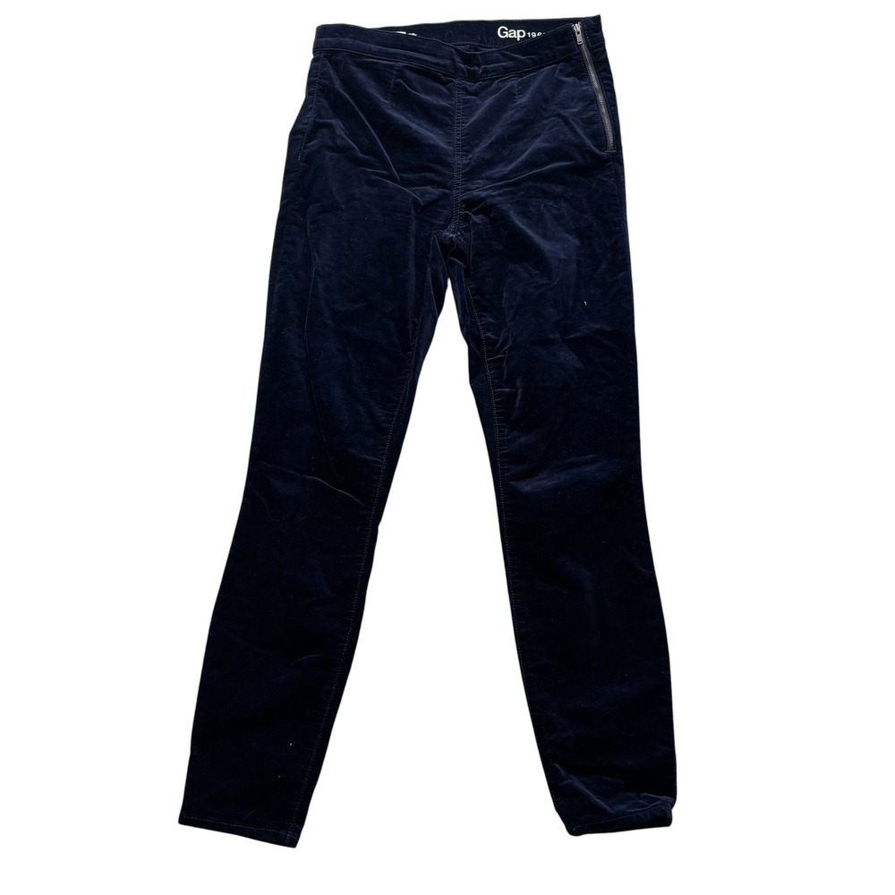 Gap‎ 1969 Side Zip Legging Velvet Pants Tapestry Navy Blue 28 Regular #1174
